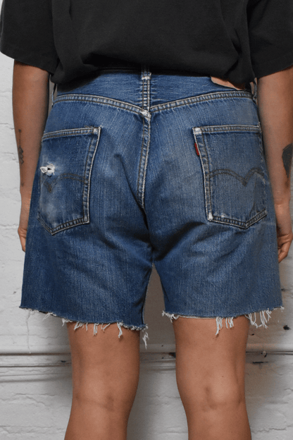 Vintage 1970s "Levi's 501" Big E Red Line Selvedge Cut-Off Shorts