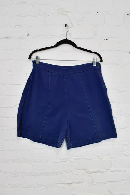 Vintage 1950 "Moore" Ladies Blue Gym Shorts