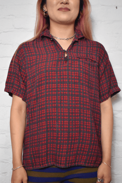 Vintage 1950s/60s "Sir Guy Of California" Plaid Polo Shirt