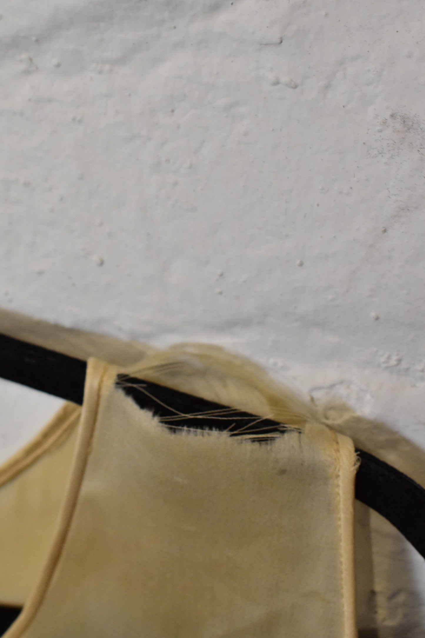 Antique 1920s Ivory Beaded Satin Silk Party Dress with Tiered Tulle Ruffle Skirt Hem