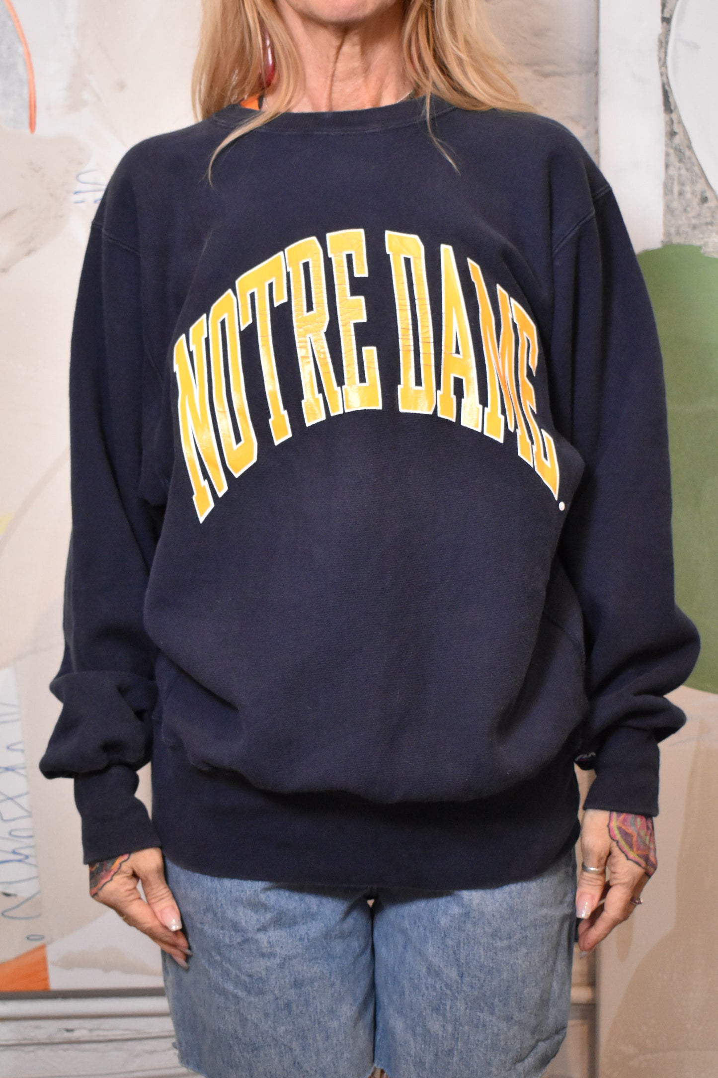 Vintage 1990s "Champion Notre Dame" Sweatshirt