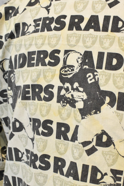 Vintage 1970s Oakland Raiders NFL Printed Button Down Shirt
