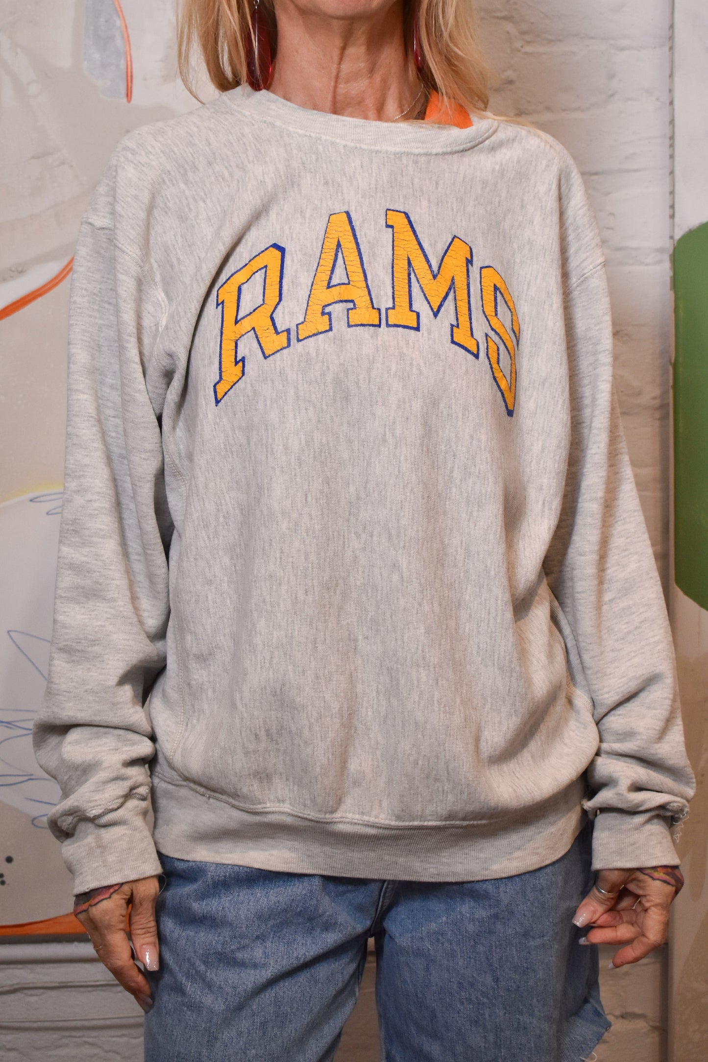 Vintage 1980s " Champion Rams" Sweatshirt