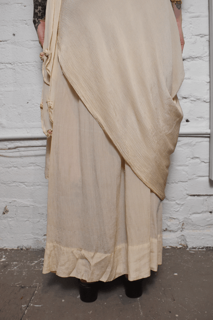 Antique Edwardian Ivory Silk Dress