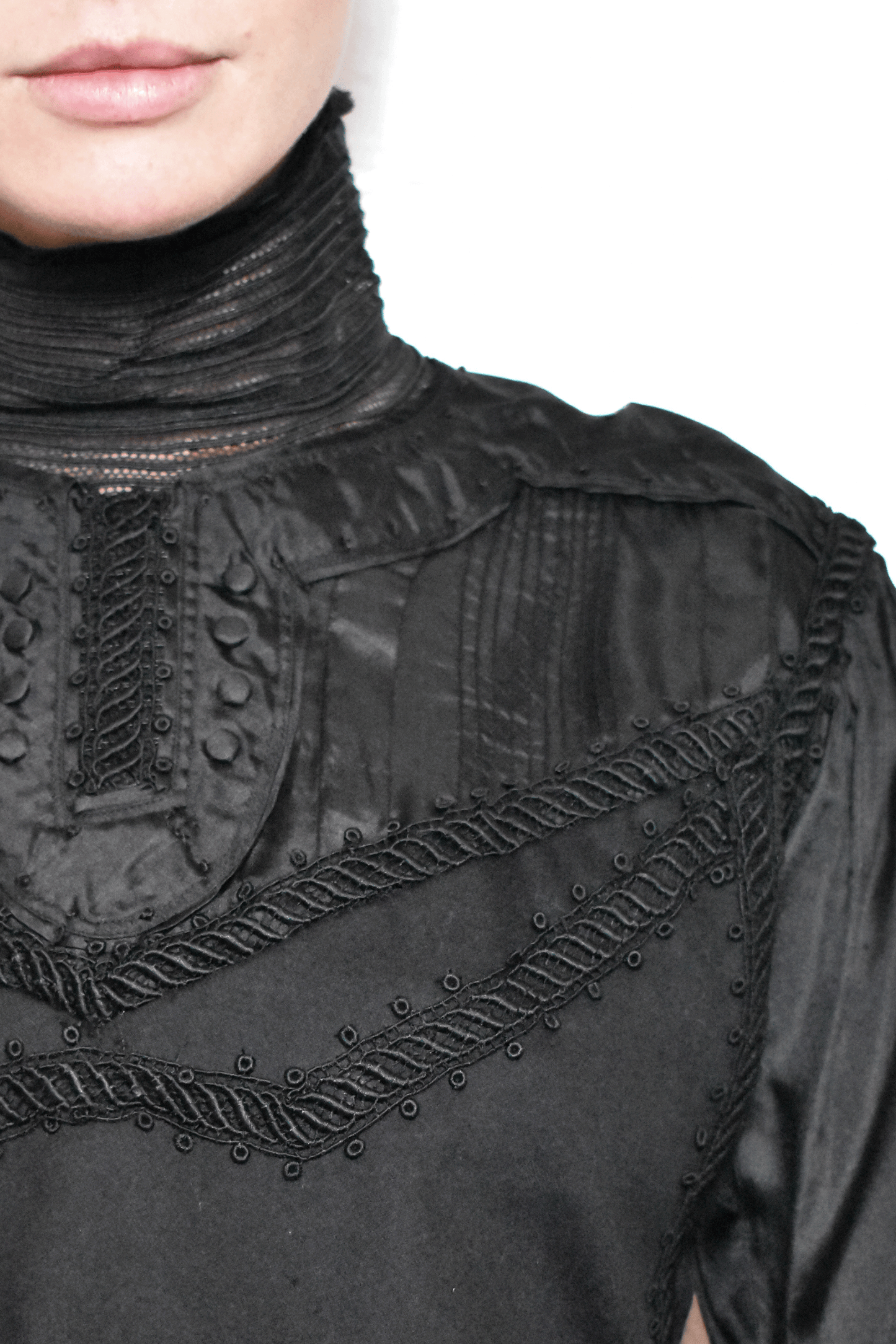 Antique Black Victorian Blouse