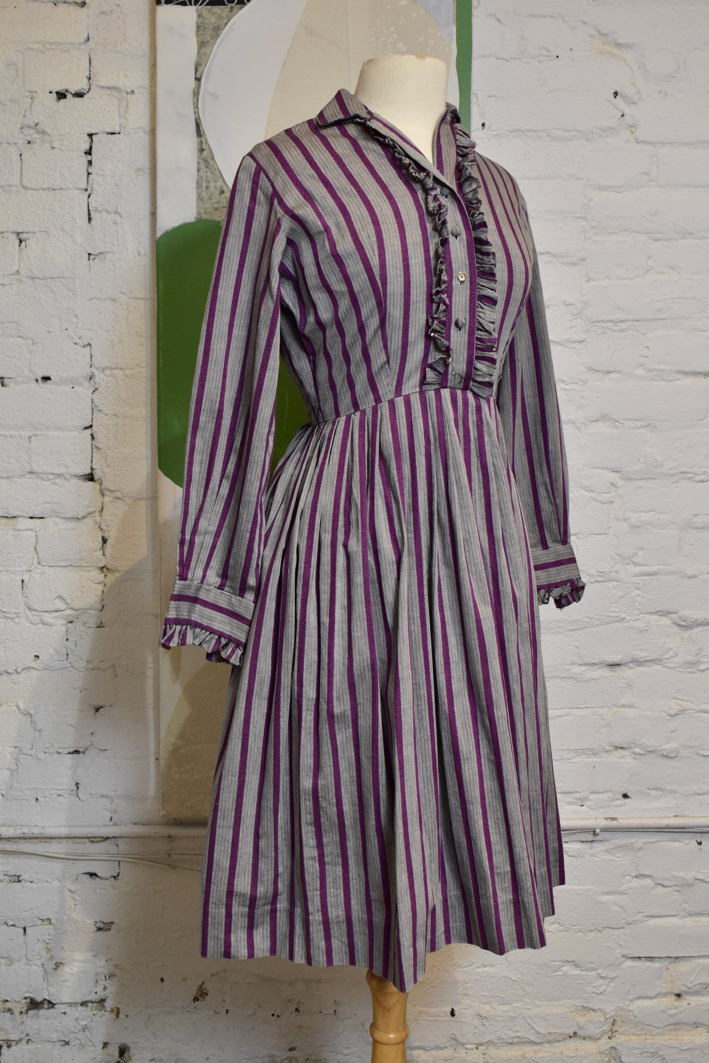 Vintage 1950s "Helen Whiting Inc." Striped Dress