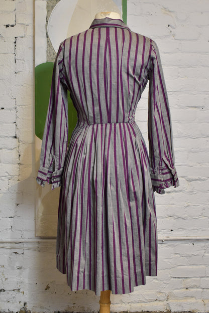 Vintage 1950s "Helen Whiting Inc." Striped Dress