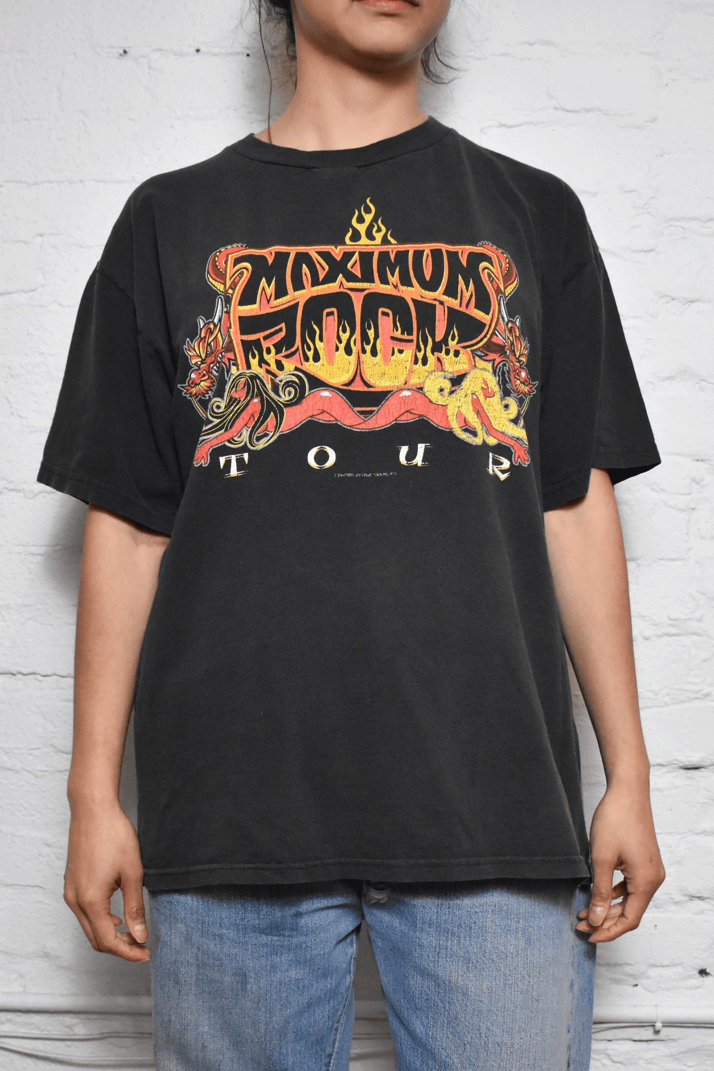 Vintage 2000s Maximus Rock Motley Crue Megadeth Anthrax T-shirt