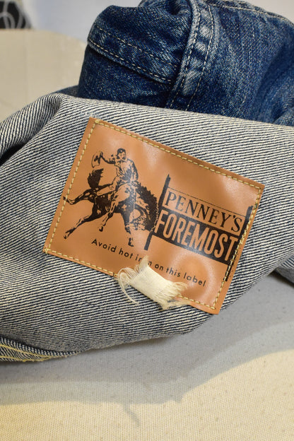 Vintage 1950s "Penney's Foremost" Selvedge Denim Trucker Jacket