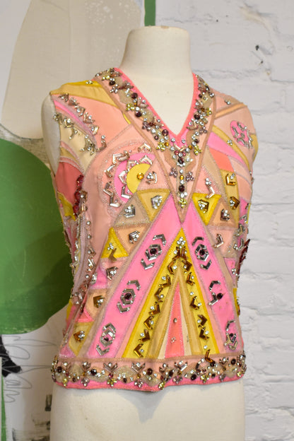 Vintage 1960s "Emilio Pucci" Beaded Gem Top