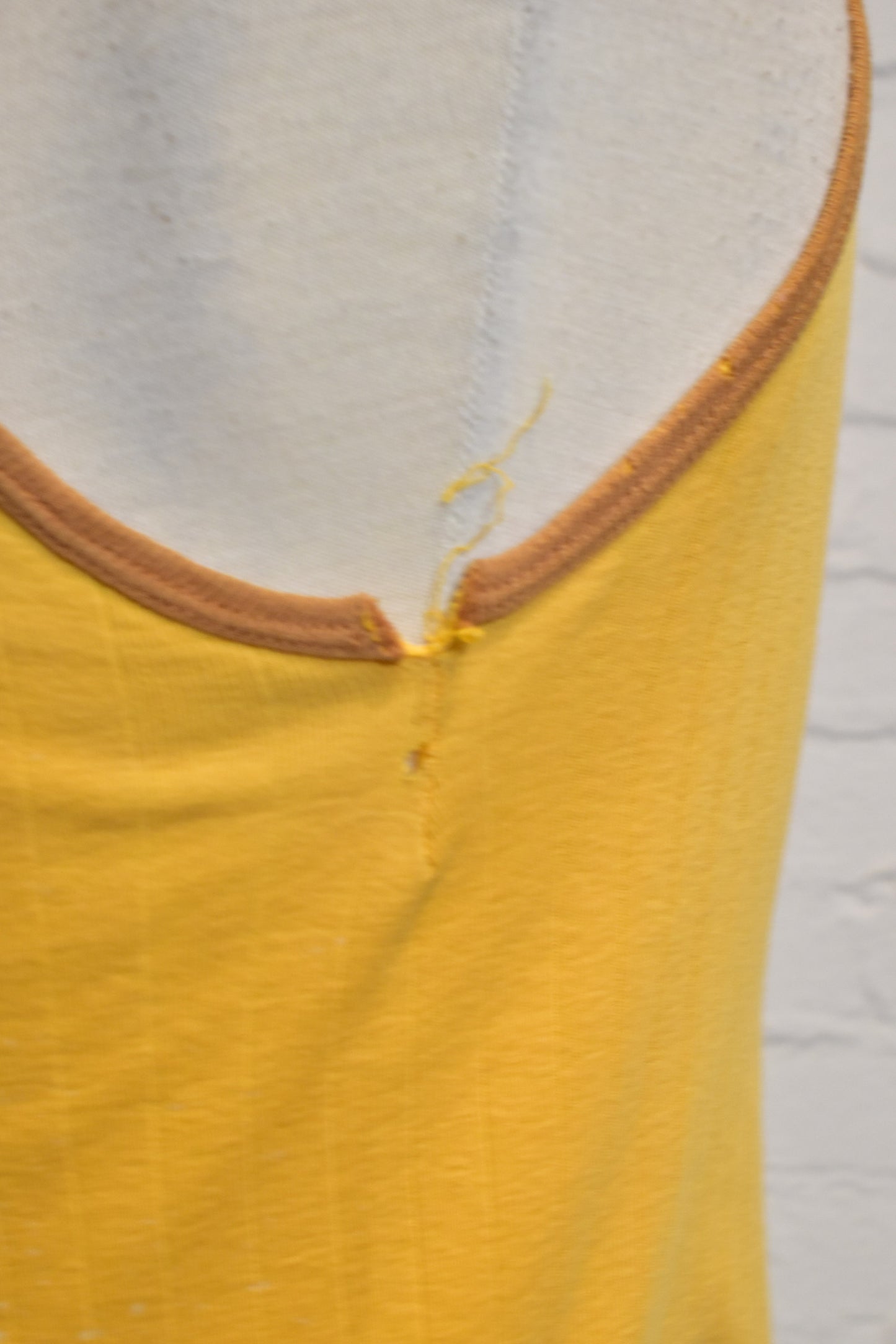 Vintage 1970s "Rainier Beer" Mustard Tank Top