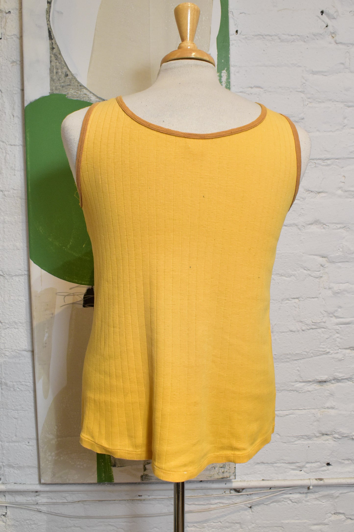 Vintage 1970s "Rainier Beer" Mustard Tank Top