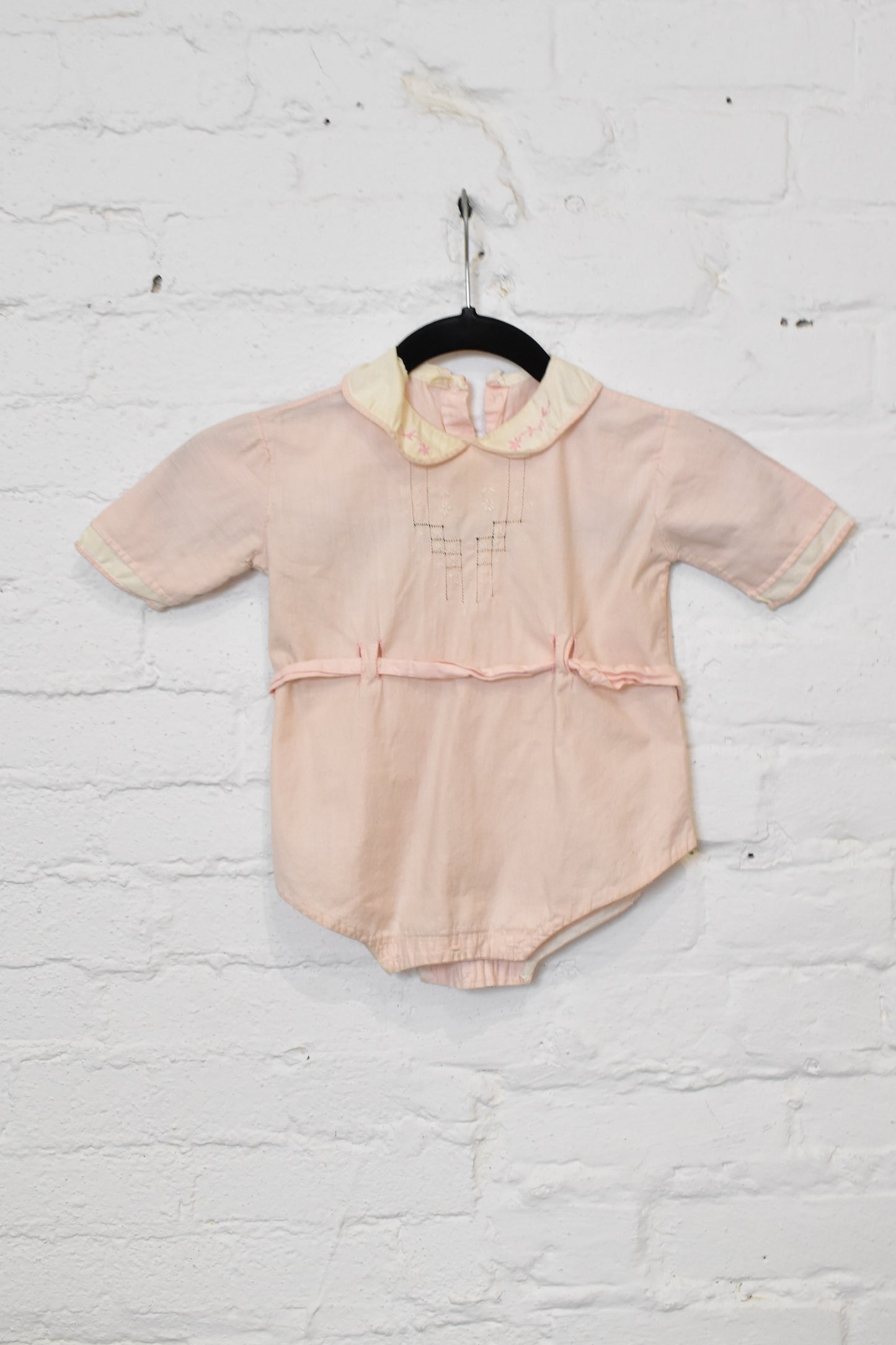 Vintage 1930s Baby Pink Infant Playsuit Romper