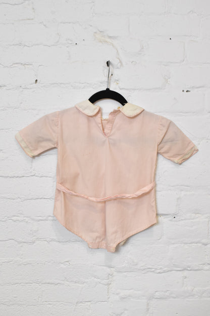 Vintage 1930s Baby Pink Infant Playsuit Romper