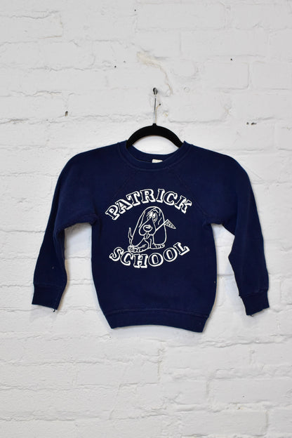 Vintage 1970s Kids School Raglan Sweatshirt