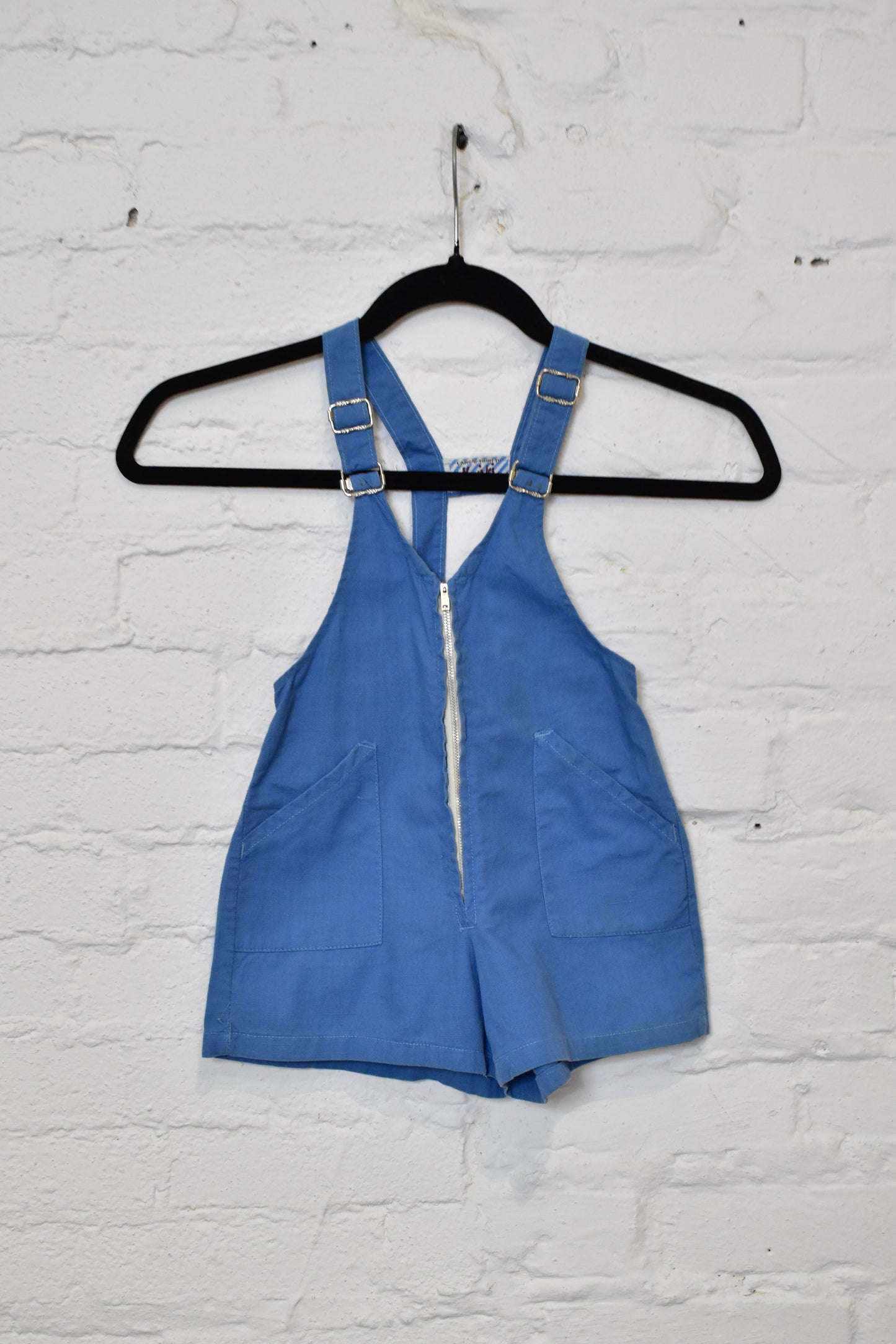 Vintage 1940s "Kwiki" Blue Cotton Toddler Shorteralls