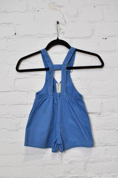 Vintage 1940s "Kwiki" Blue Cotton Toddler Shorteralls