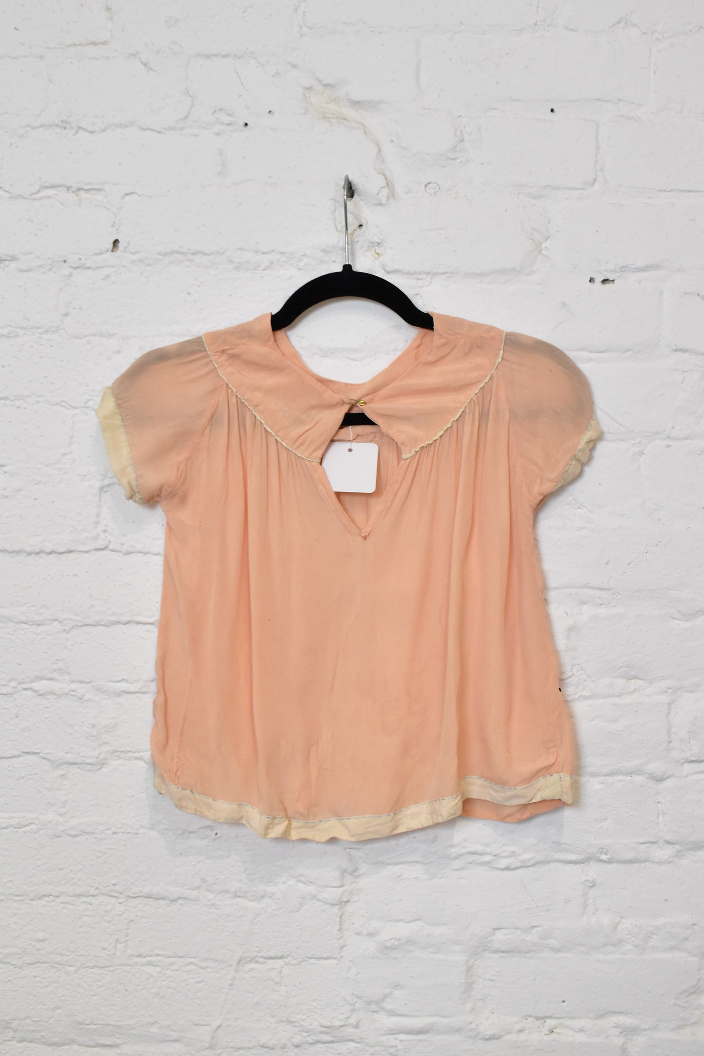 Vintage 1920s 1930s Childrens Baby Pink Silk Dress