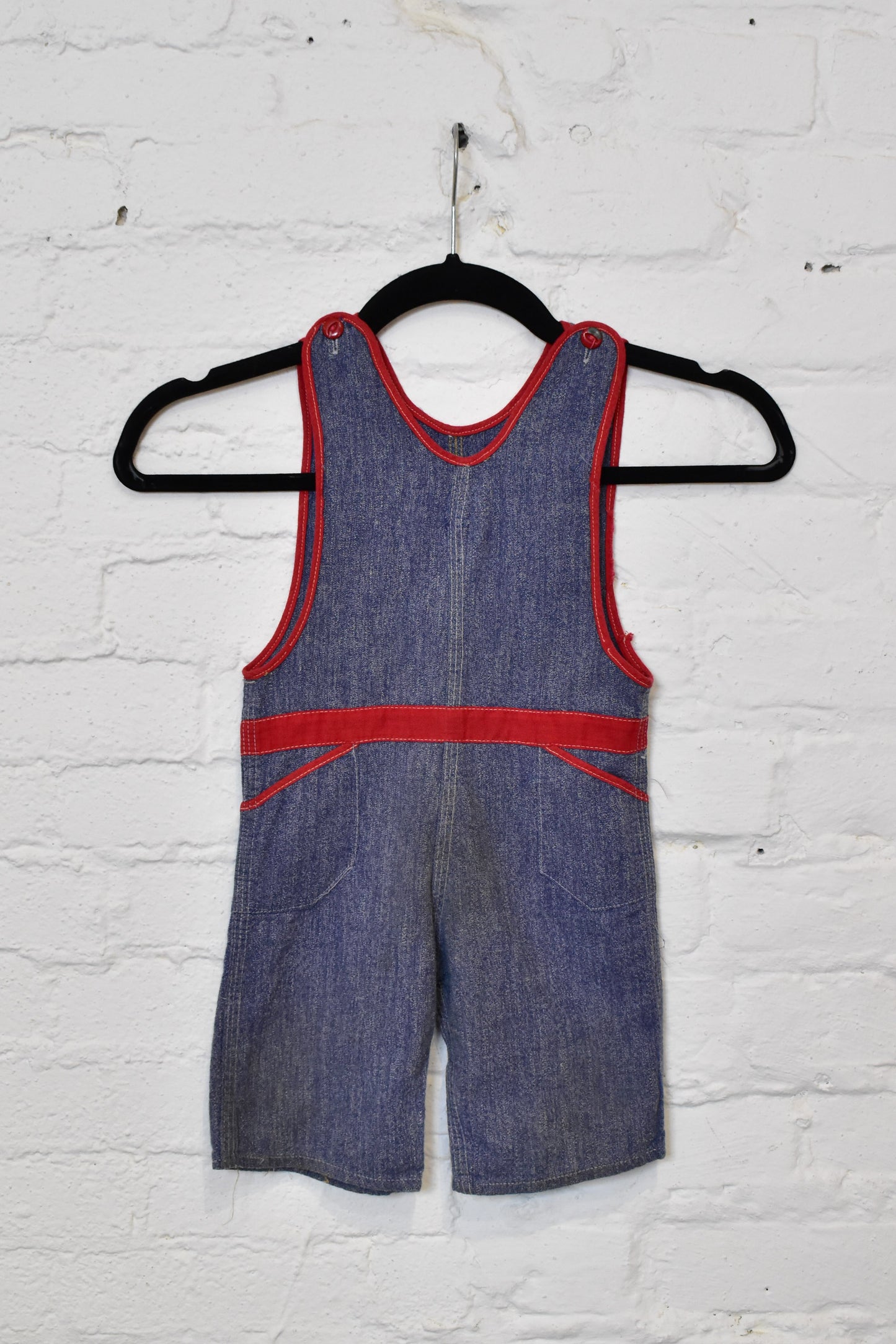 Antique 1910s Children's Wabash Indigo Jumpsuit Overalls