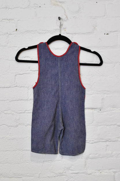 Antique 1910s Children's Wabash Indigo Jumpsuit Overalls