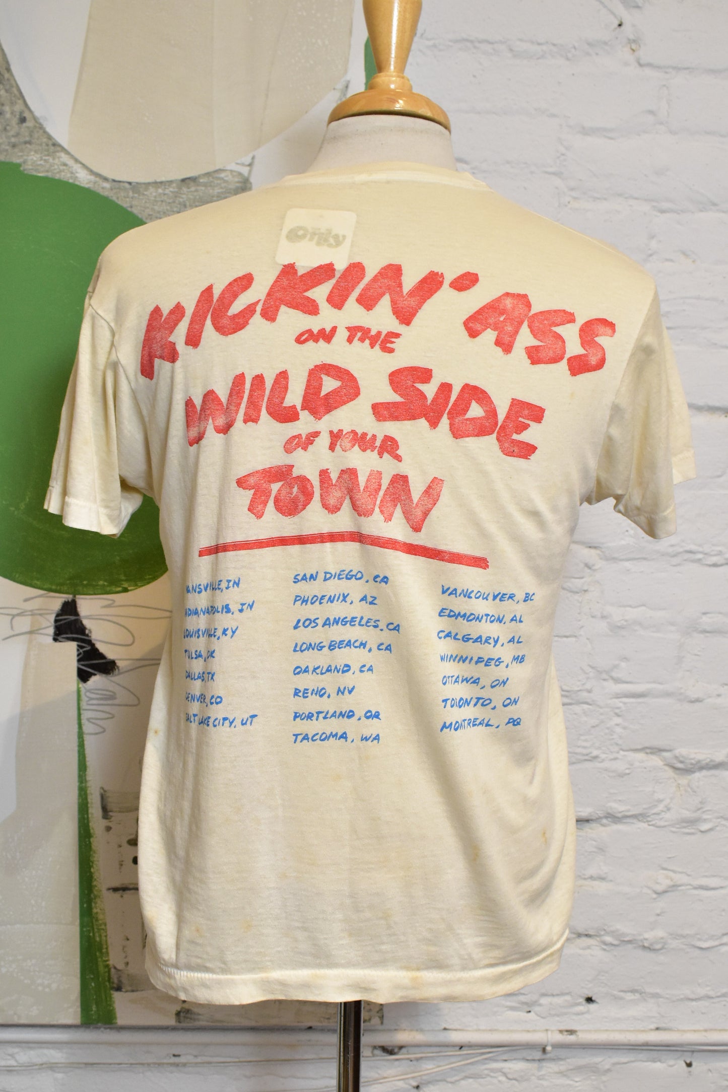 Vintage 1987 "Motley Crue Kickin’ Ass On The Wild Side Of Your Town" T-shirt