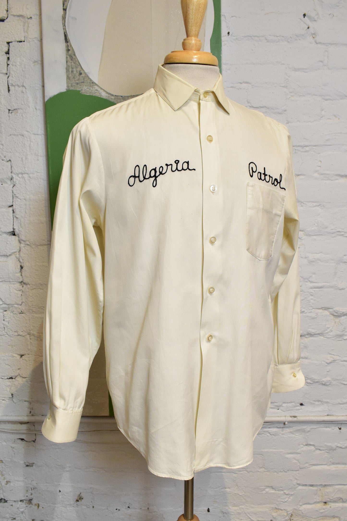 Vintage 1950s "Pima Prince" Algeria Patrol Embroidered Shirt