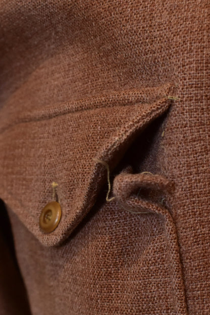 Vintage 1930s "Pendleton" Chocolate Brown Wool Shirt