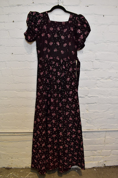 Vintage 1940s Floral Acetate Dress