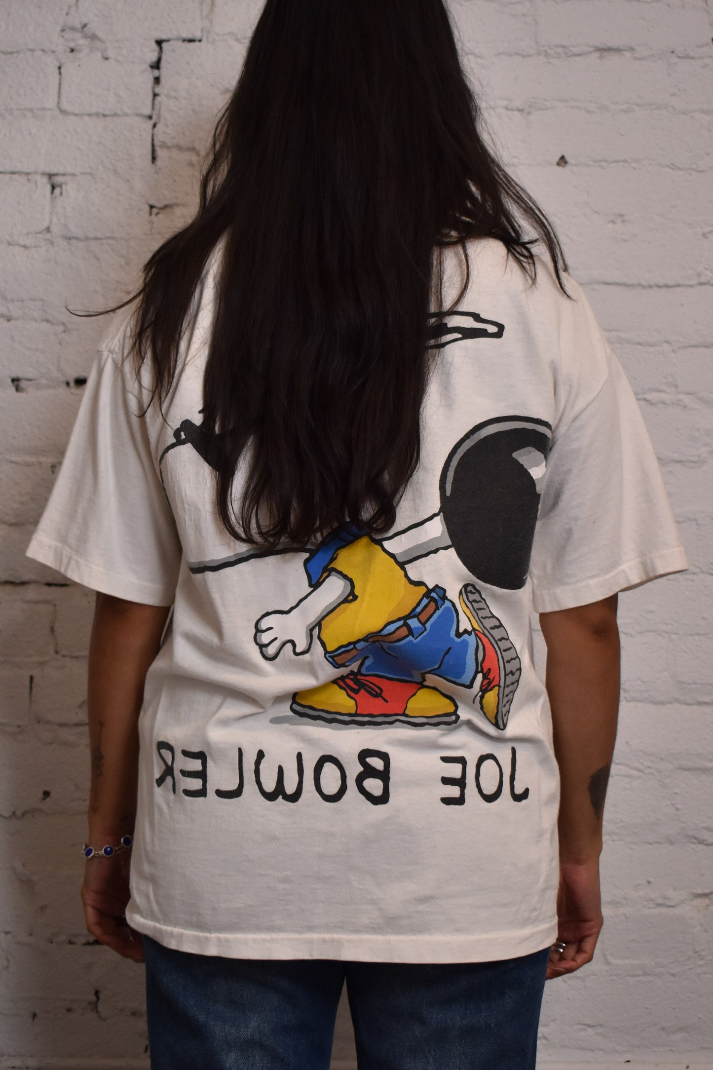 Vintage 1990s Joe Bowler Snoopy Bowling T-shirt