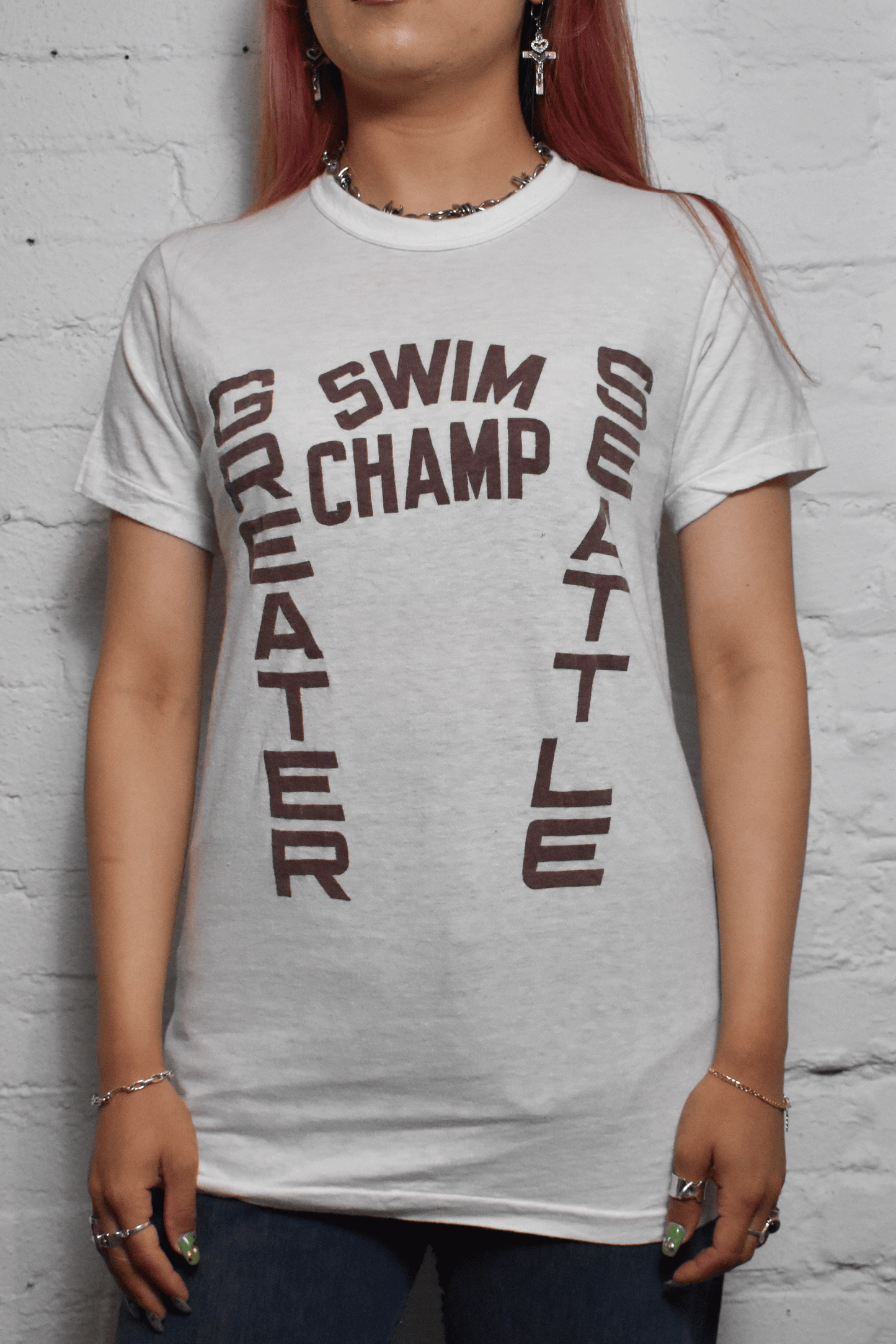 Vintage 1970s "Swim Champ" Seattle T-shirt