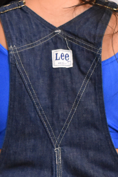 Vintage 1960s/70s Lee Overalls Dark Wash Denim