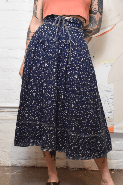 Vintage 1970s "Gunne Sax" Floral Skirt