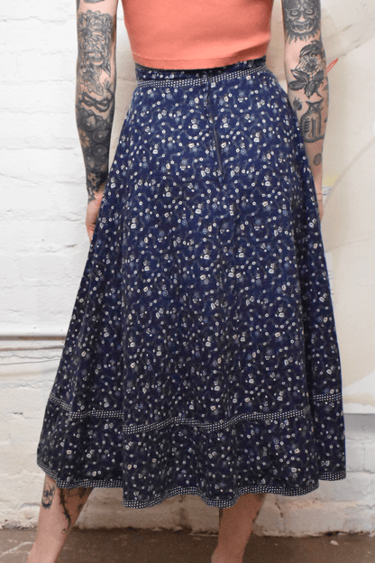 Vintage 1970s "Gunne Sax" Floral Skirt