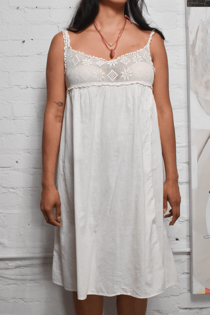 Antique Crochet Cotton Babydoll Dress