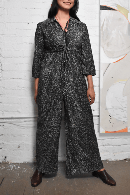 Vintage 1970s "Mitchell" Silver Metallic Disco Jumpsuit