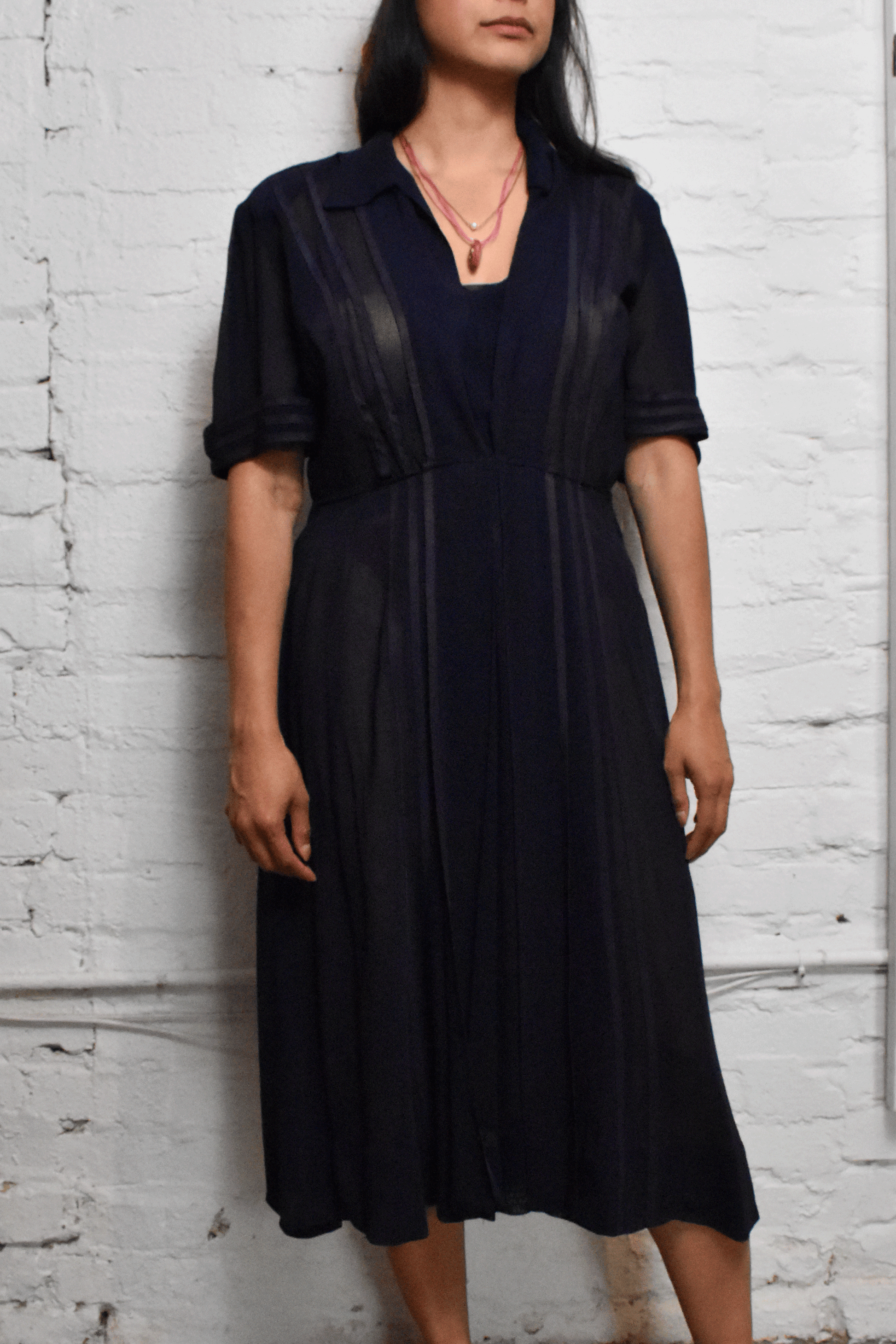 Vintage 1940s Sheer Navy Blue Dress The Only Vintage Vintage 1940s Sheer Navy Blue Dress The Only Vintage