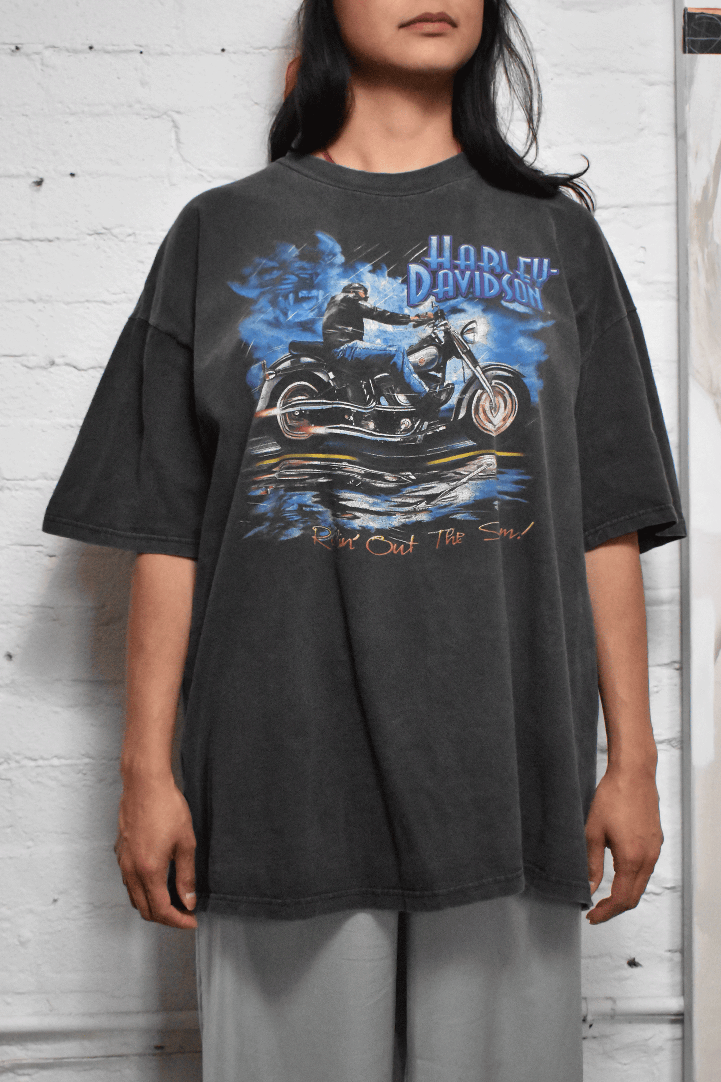 Vintage 1998 "Harley Davidson" Panther Ridin' Out The Storm T-shirt