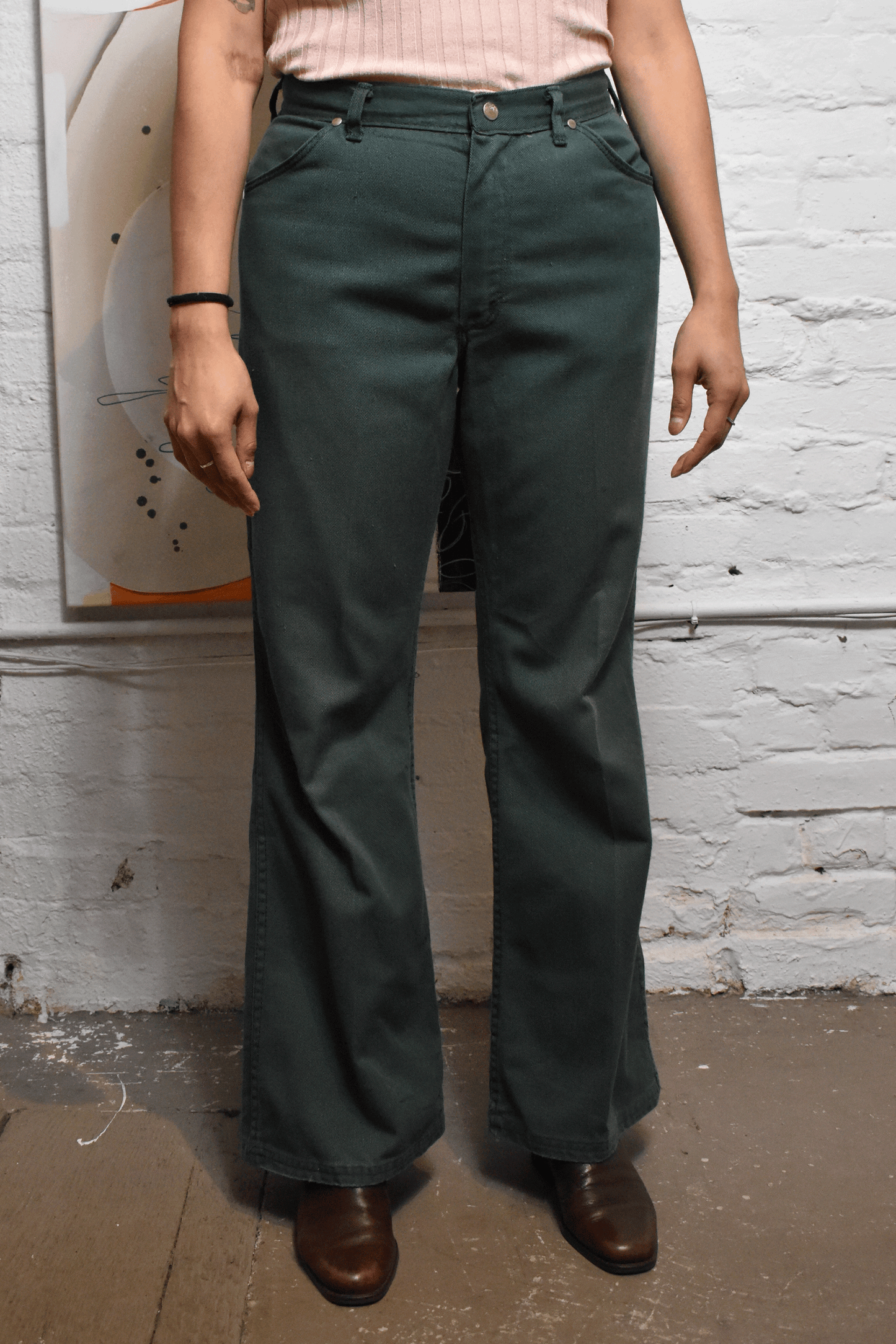 Vintage 1960s "Wrangler" Forest Green Pants