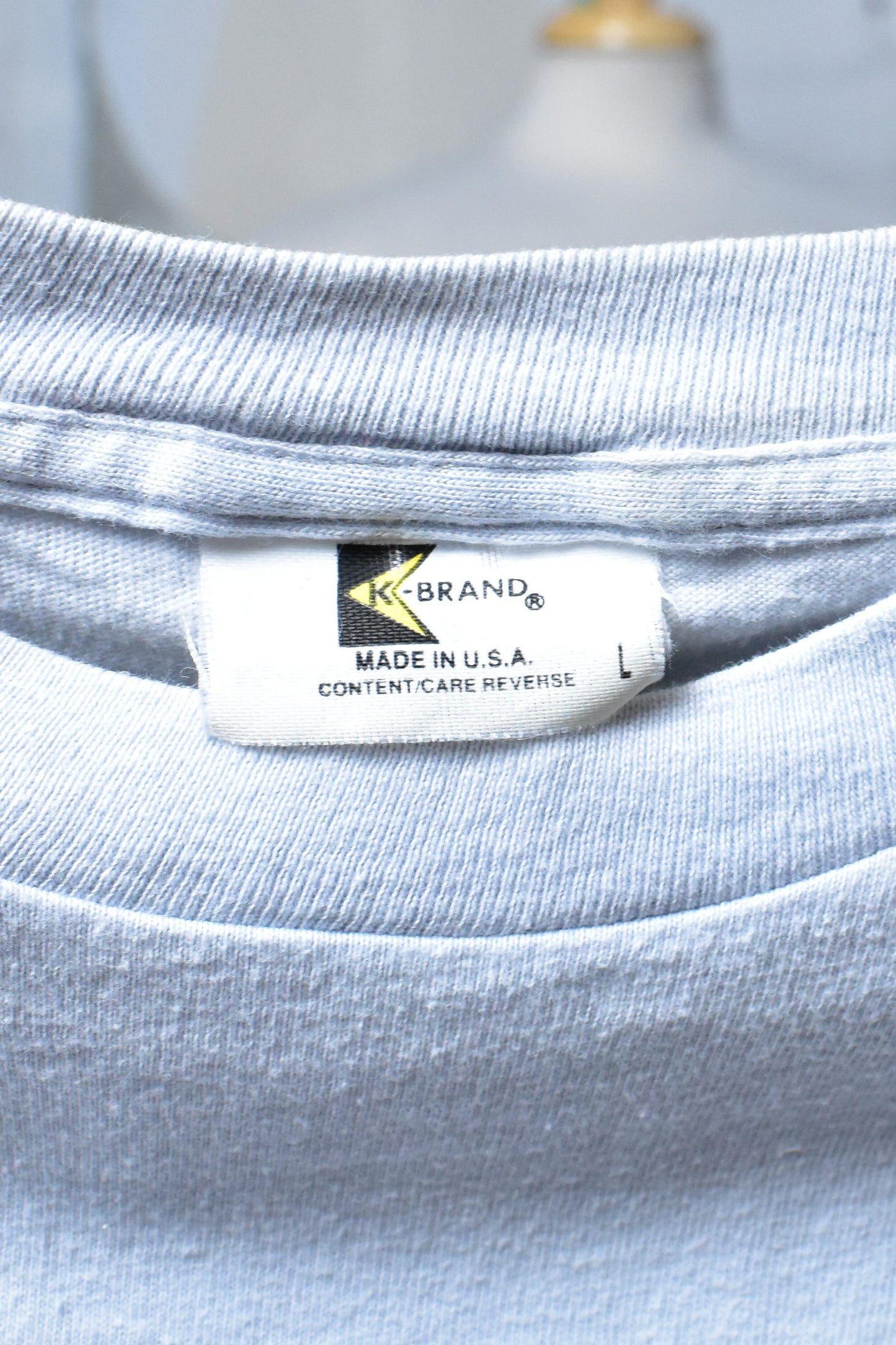 Vintage NBC Sports K-Brand Pocket T-Shirt | Made In USA | Light Blue Crewneck