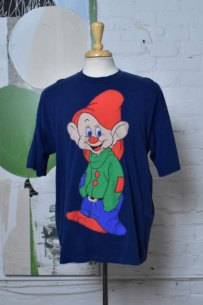 Vintage Fun-Tees Patchwork Snow White Dopey Dwarf Graphic T-Shirt