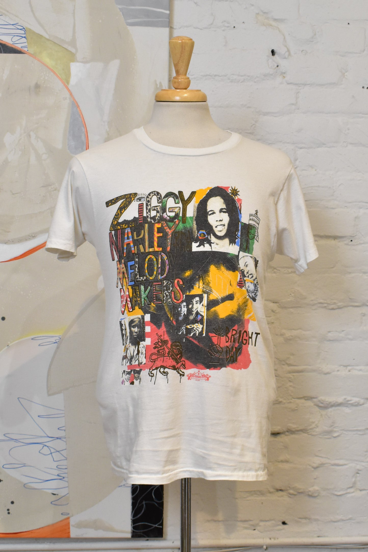 Vintage 1989 Ziggy Marley And The Melody Makers One Bright Day World Tour T-Shirt / Graphic / Concert Tee