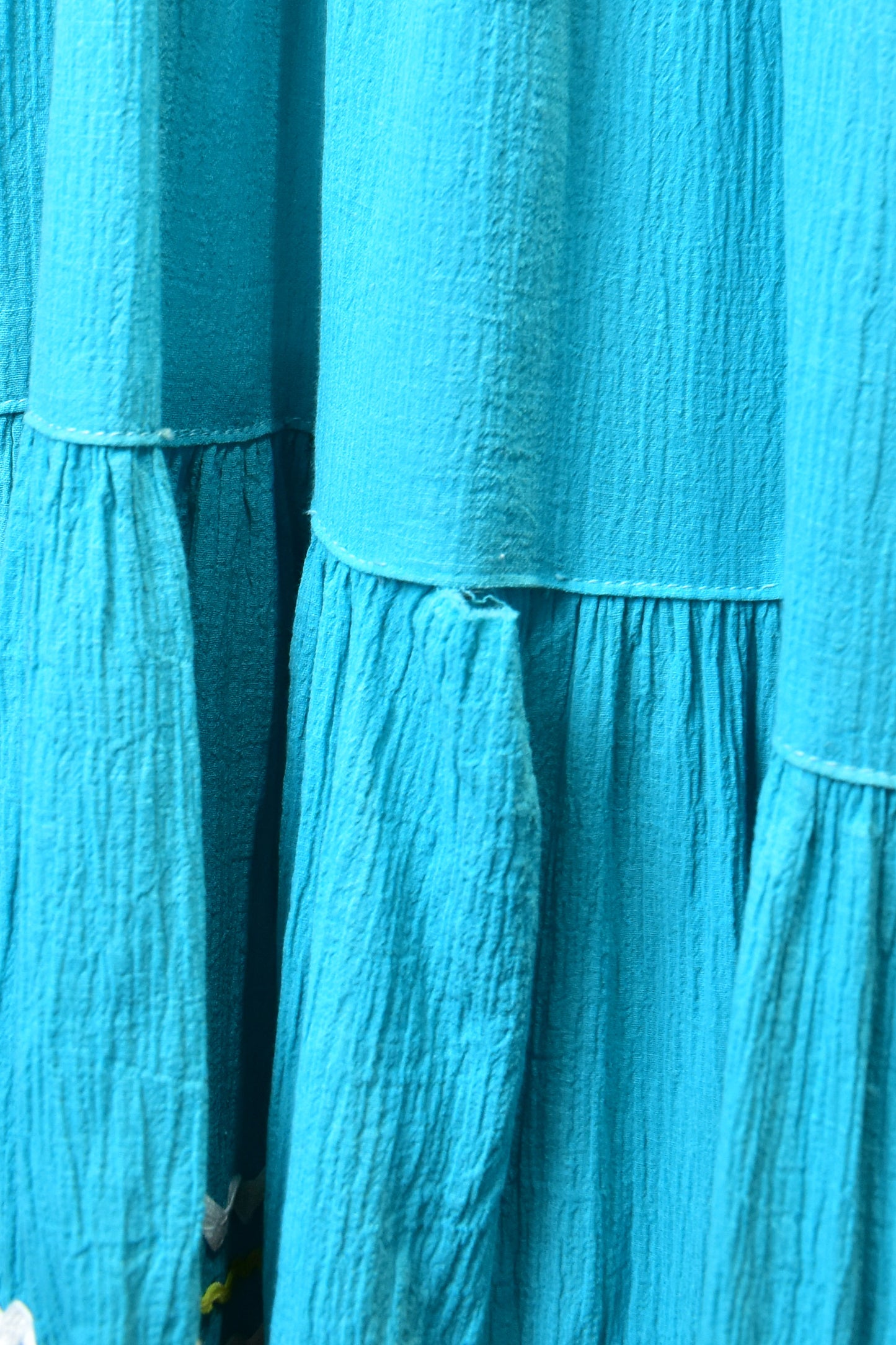 Vintage 1960s Alberta Of Arizona Teal Southwestern Patio Skirt Set