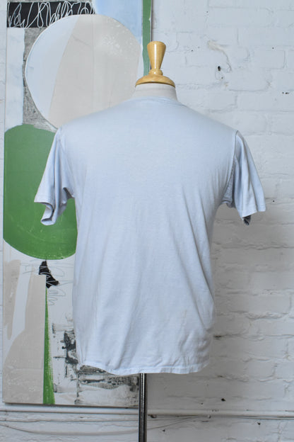 Vintage NBC Sports K-Brand Pocket T-Shirt | Made In USA | Light Blue Crewneck
