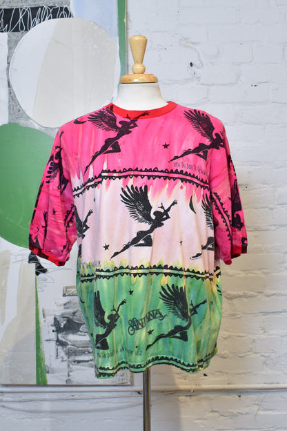 Vintage Santana Open The Door To The Millenium Tie Dye Band Tee