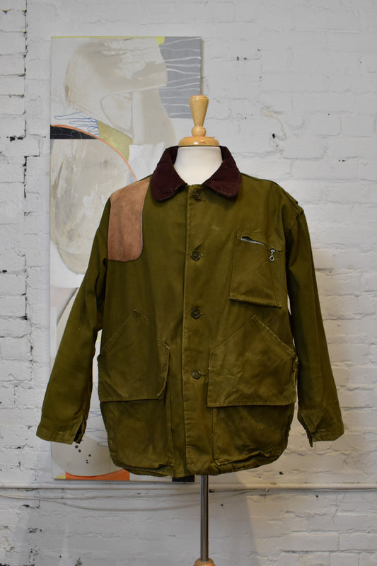 Vintage 1970s Bullseye Bill Hunting Jacket With Corduroy Collar