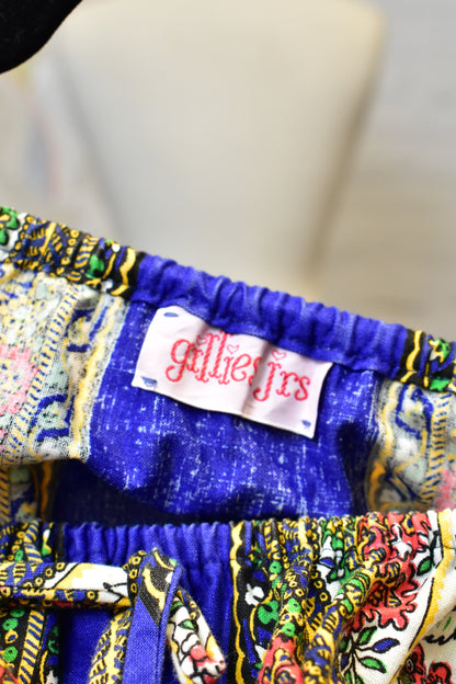 Vintage 1970s "Gallie Jrs" Paisley Kerchief Sleeve Peasant Maxi Dress