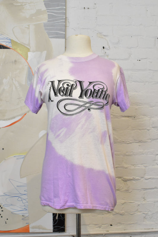 Vintage 1970s Neil Young Tie-Dye Graphic T-Shirt