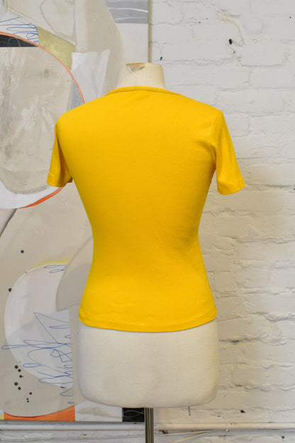 Vintage 1970s Joey Novelty "ME" Yellow Graphic Fitted BabyT-Shirt
