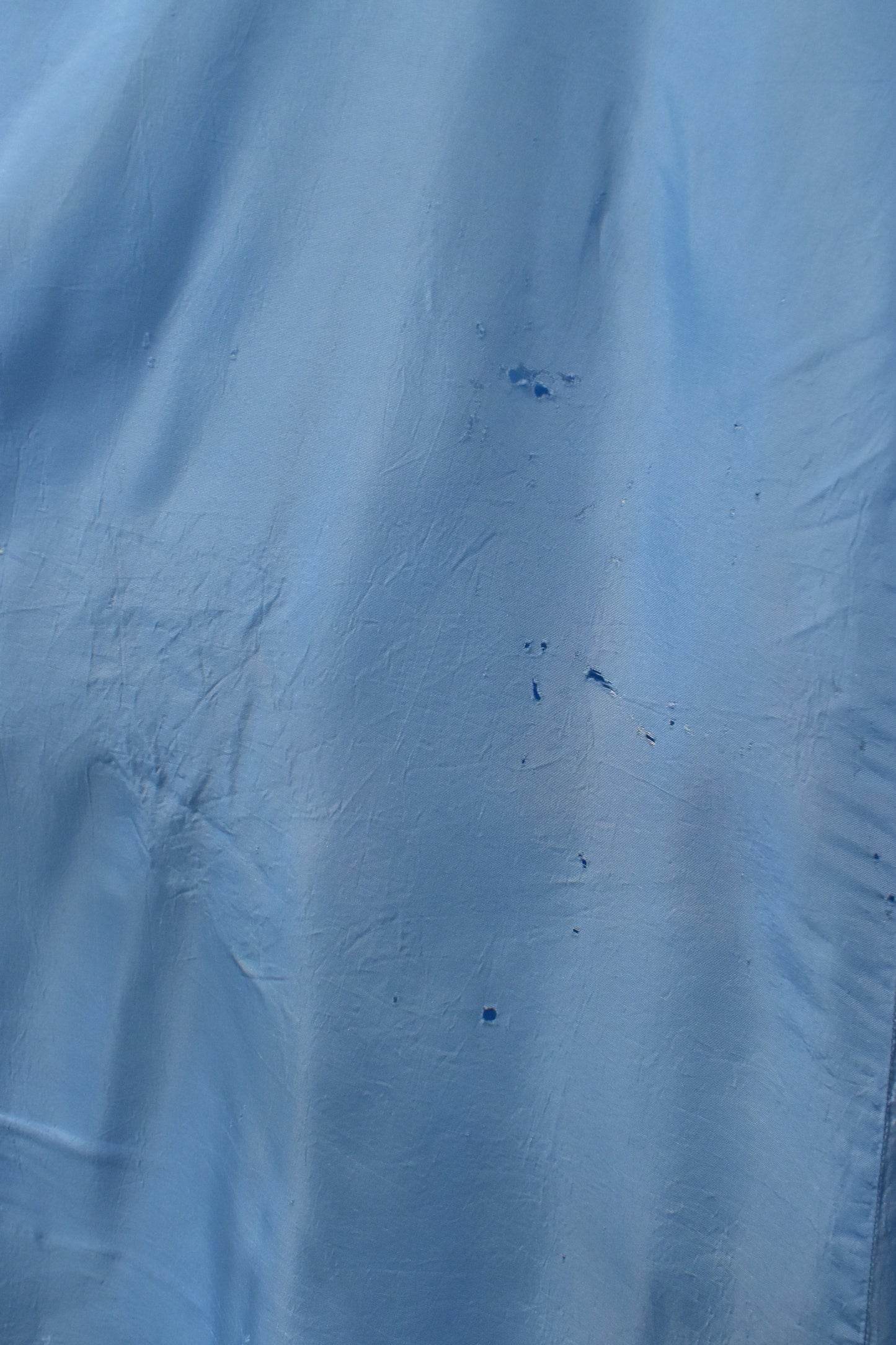 Vintage 1940s Blue Taffeta Ruffle Collar Gown