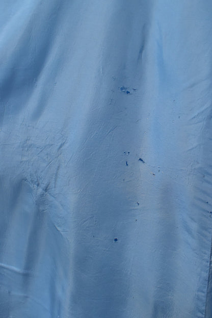 Vintage 1940s Blue Taffeta Ruffle Collar Gown